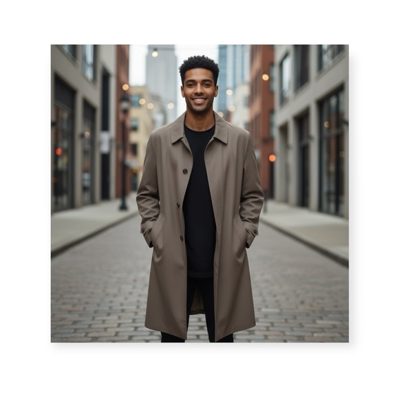 Vintage: Giorgio Balestro ֍ Made in Italy Full Wool Trench Coat ֍ Taupe ֍ 38R ֍ - Picture 15 of 16